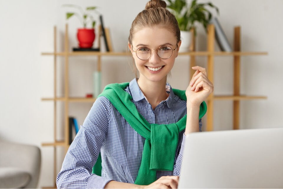 Beautiful women creating online courses